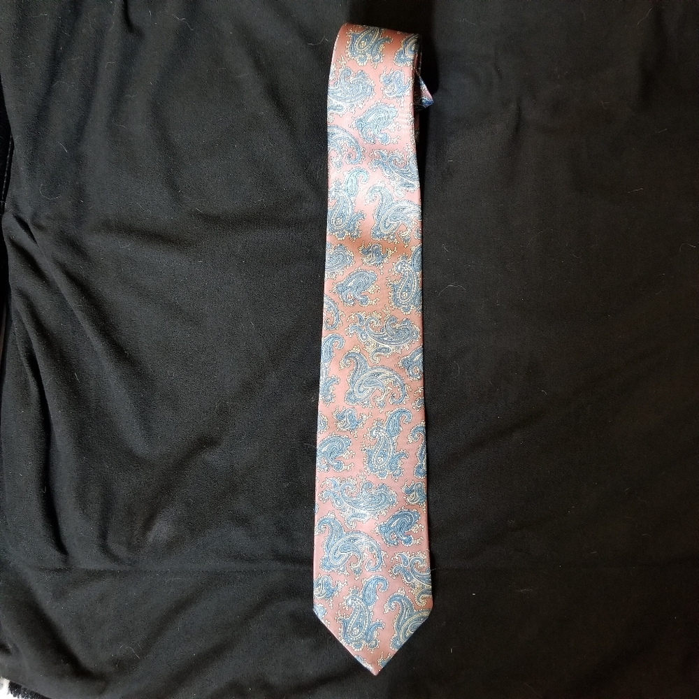 Men's Etienne Aigner Paisley Tie Pink and Blue - Picture 2 of 4